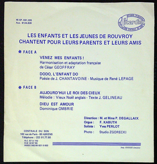 EP Chorale D'enfant de Rouvroy Noël 1969