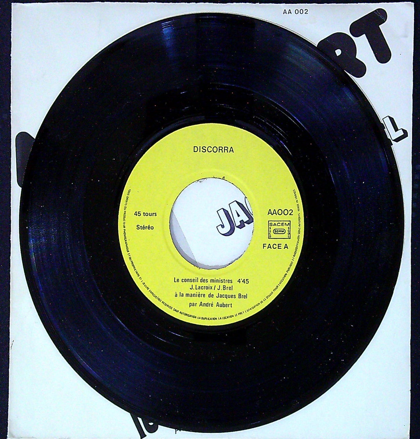 SP André Aubert Le Conseil Des Ministres Jacques Brel