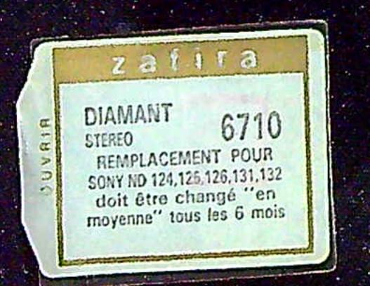 Saphir Diamant Stéréo Sony ND 124 / 125 / 126 / 131 / 132