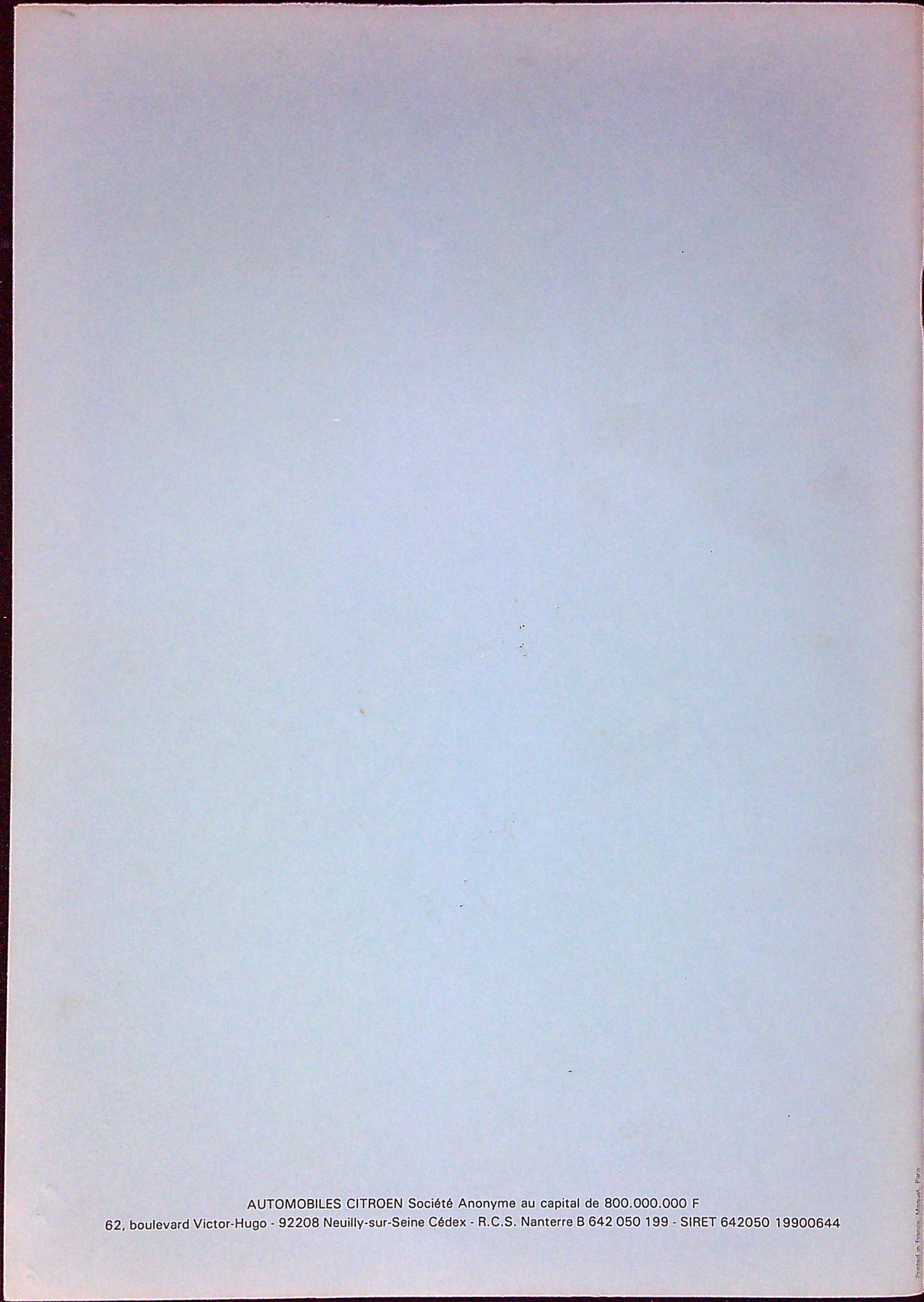 Document Ancienne Publicité Garage Facturation 2CV 4 6 Citroën