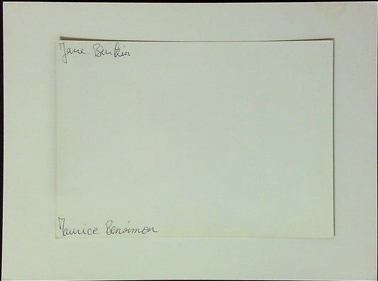 Photo Originale Jane Birkin Maurice Bensimon Presse