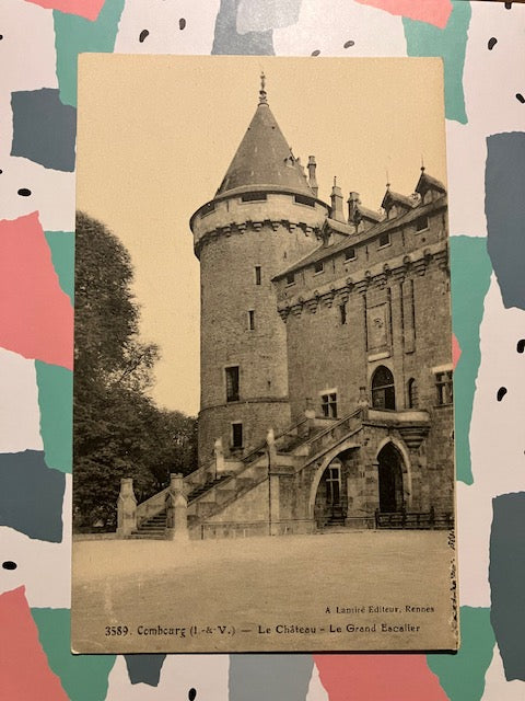 CP 35 Ille et Vilaine Combourg Chateau Grand Escalier