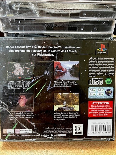 Jeu PlayStation Star Wars Rebel Assault II 2 The Hidden Empire