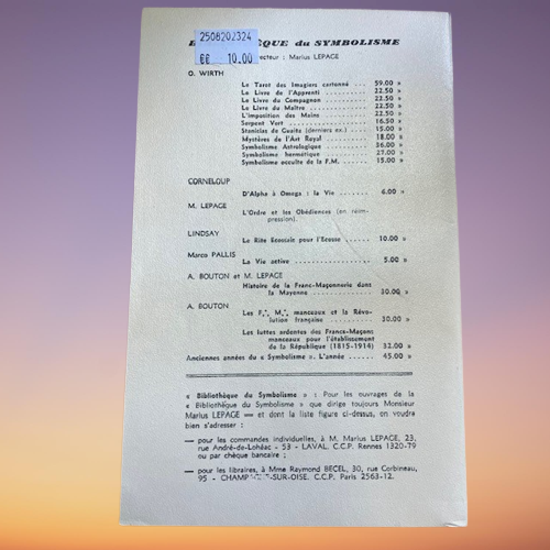 Livre Le Symbolisme Revue Bimestrielle, Numéro 395, Fondateur Oswald Wirth