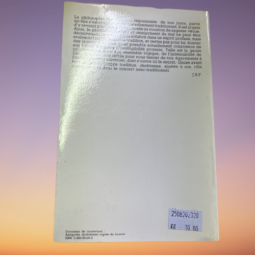 Livre Pour Une Gnose Chrétienne De Jean Boulier Fraissinet