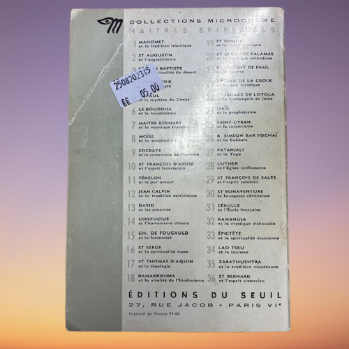 Livre St Bernard Et L’esprit Cistercien De Dom Jean Leclercq