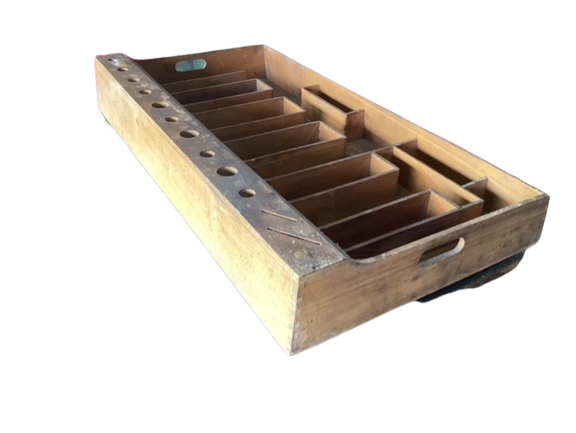 Ancien Présentoir De Magasin Outillage De Jardin Wolf Grand Plateau