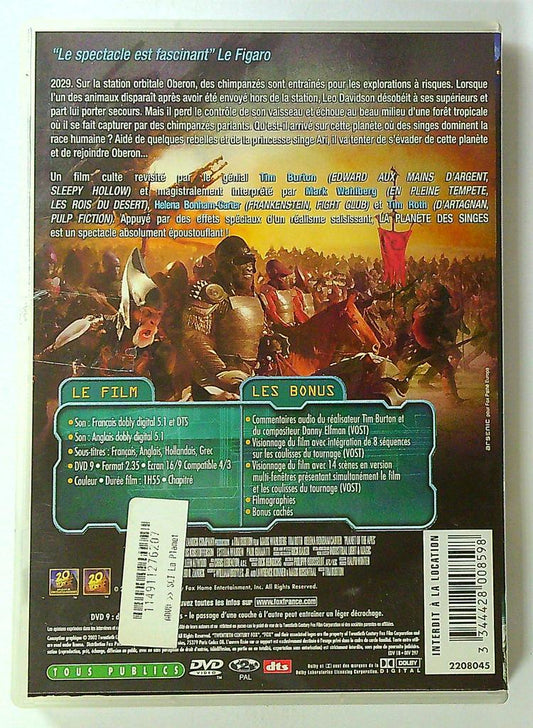 Dvd La Planète des Singes Tim Burton Vf