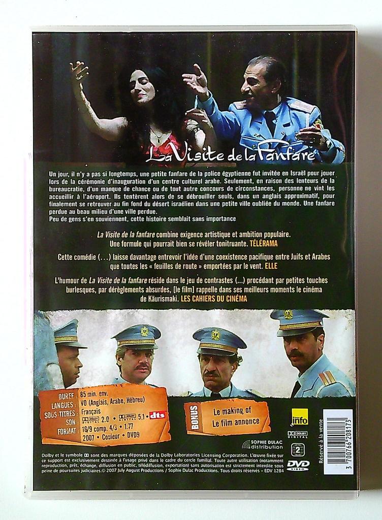 Dvd la Visite de la fanfare eran Kolirin sophie Dulac