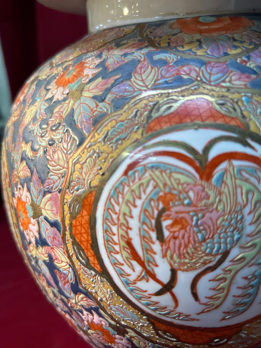 Grande potiche couverte style imari