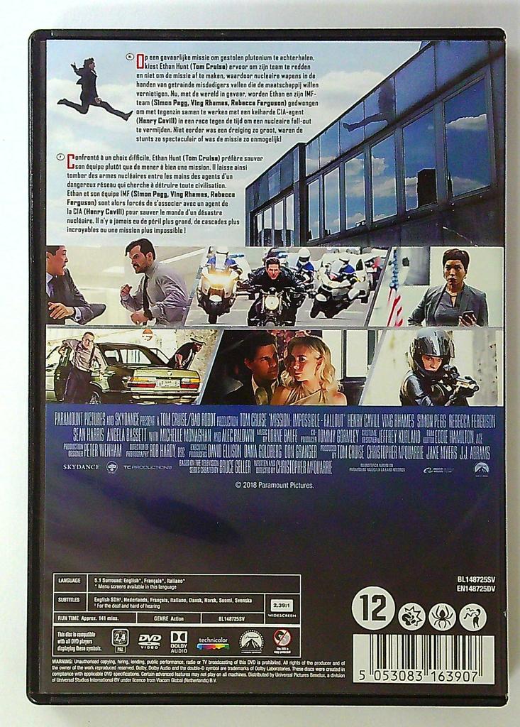 Dvd Mission: Impossible - Fallout action tom Cruise