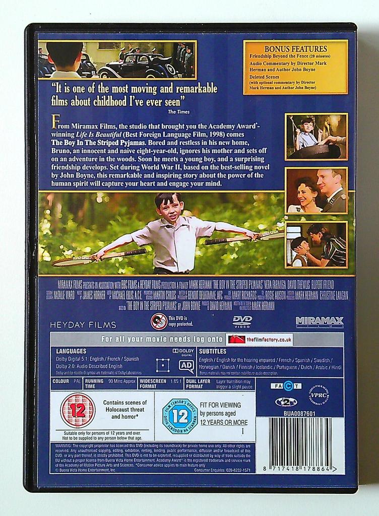 Dvd Le Garçon au pyjama rayé Miramax