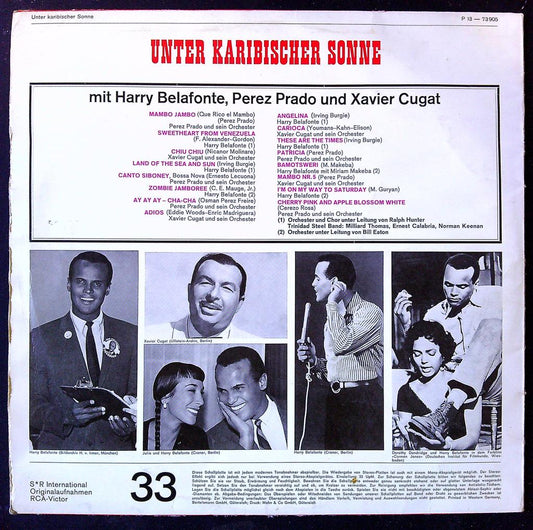 Vinyle Harry Belafonte Perez Prado Unter Karibischer Sonne