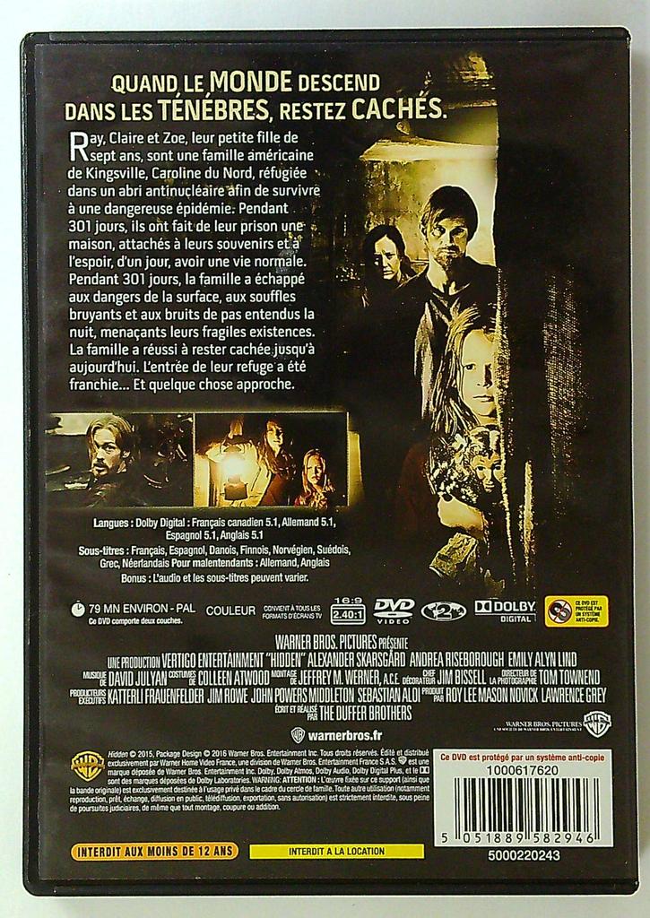 Dvd Hidden film thriller Alexander Skarsgård Warner Bros