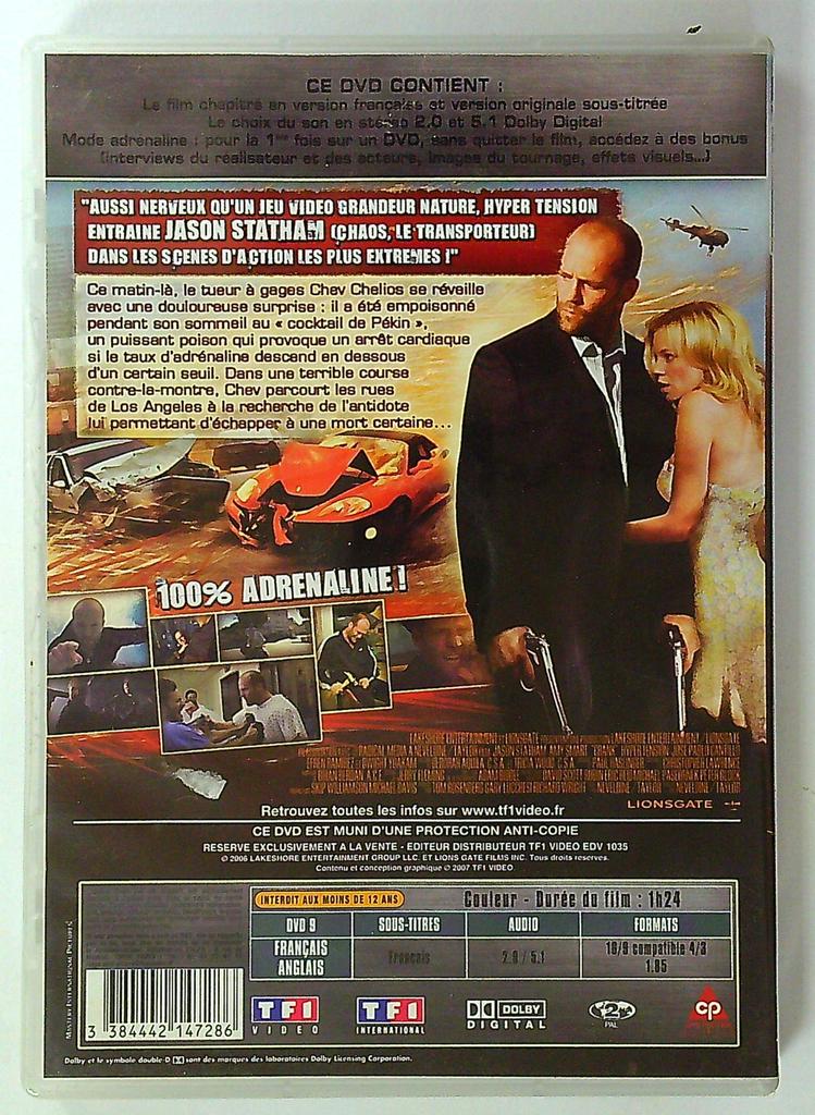 Dvd Hyper Tension Jason Statham Tf1 Vidéo