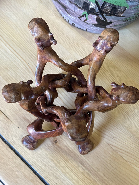 Support En Bois Sculpté – Artisanat – Décoration – Têtes de chameau
