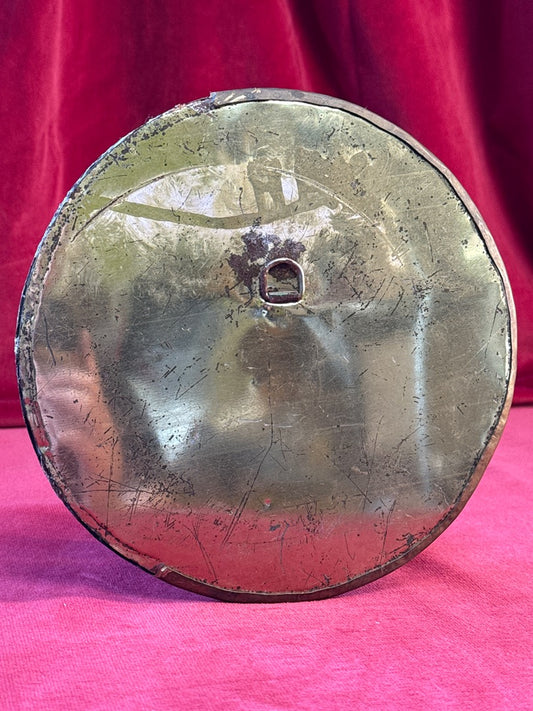 Petit miroir mural rond en métal doré, diamètre 18 cm