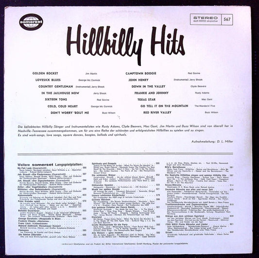 vinyle Somerset Hillbilly Hits aus Amerika Vintage