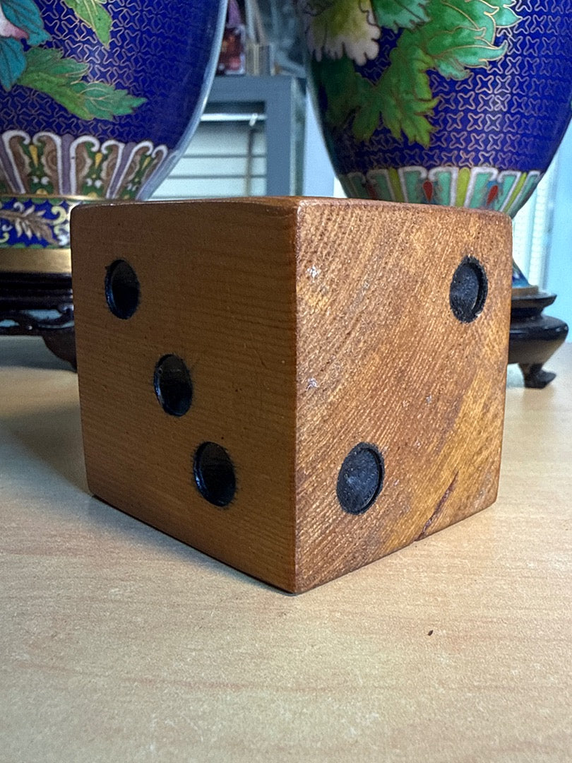 Porte-crayon – Dé En Bois – Bureau – Organisateur Vintage