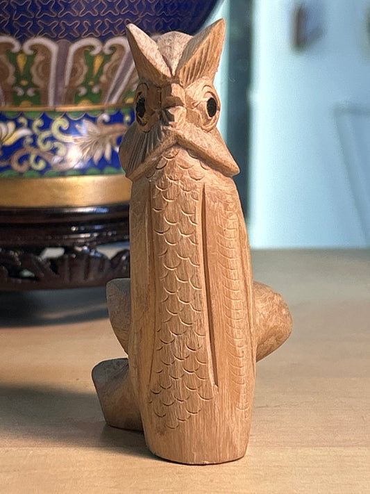 Figurine Chouette / Hibou Bois Sculpte