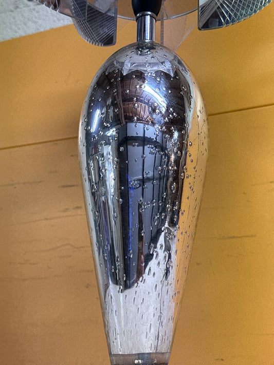 Lampe à poser – Design sphérique argenté