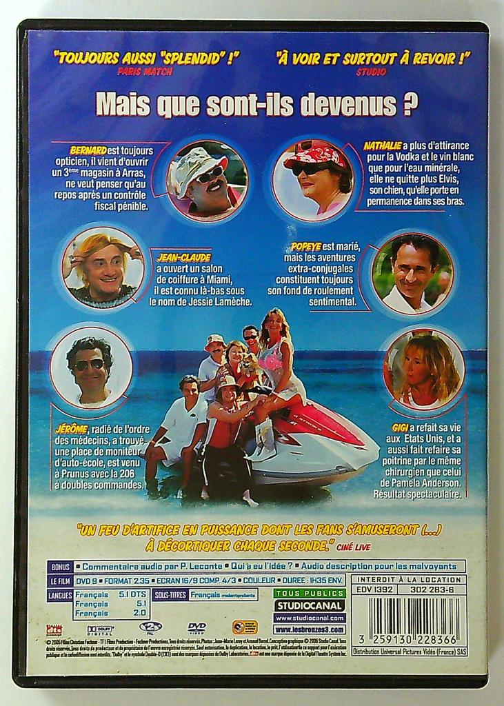 Dvd Les Bronzés 3 Amis pour la vie Studiocanal