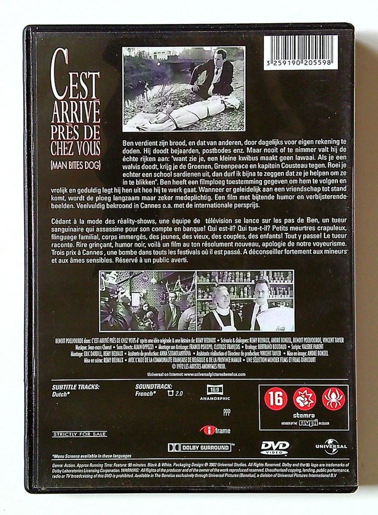 Dvd C'est arrivé près de chez vous - Benoît Poelvoorde