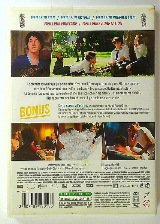 les Garçons et Guillaume, à table! Dvd Guillaume Gallienne