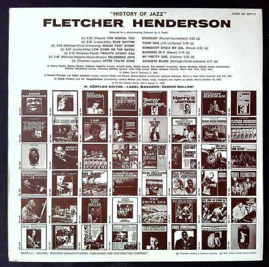 Vinyle Fletcher Henderson History of Jazz Joker noir