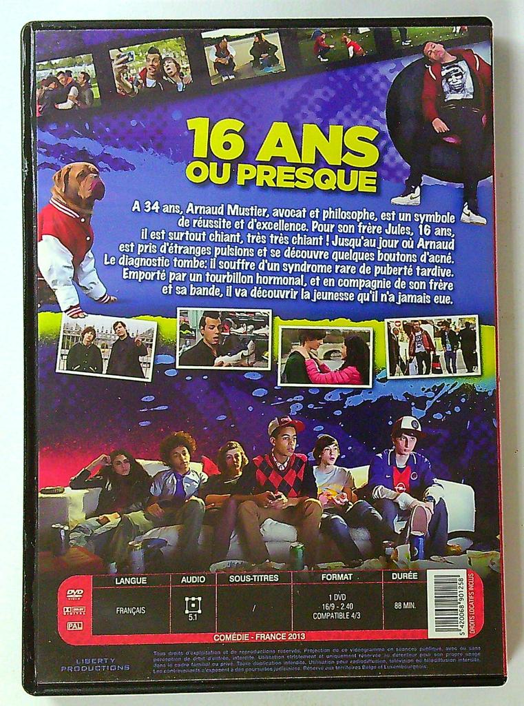 Dvd 16 ans ou presque Comédie Laurent Lafitte