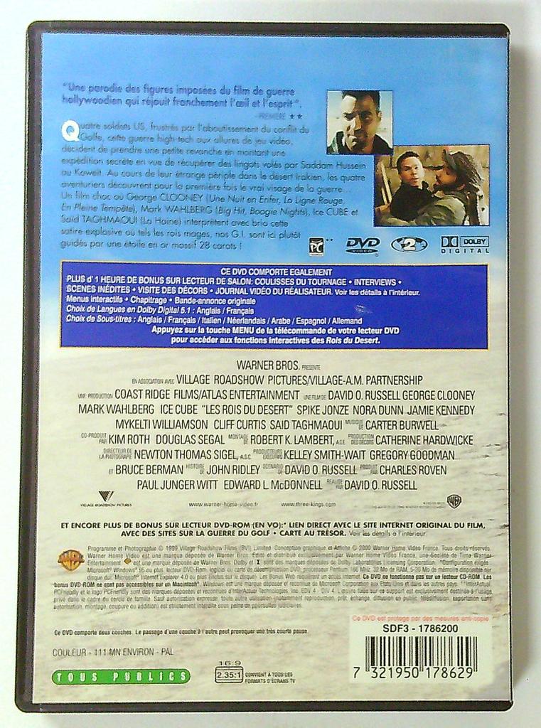 Dvd Les Rois du Désert George Clooney Mark Wahlberg