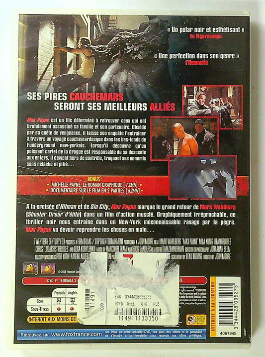 Dvd Max Payne avec Mark Wahlberg