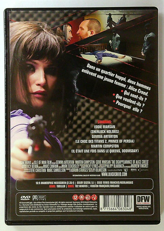 Dvd Thriller La Disparition d'alice Creed