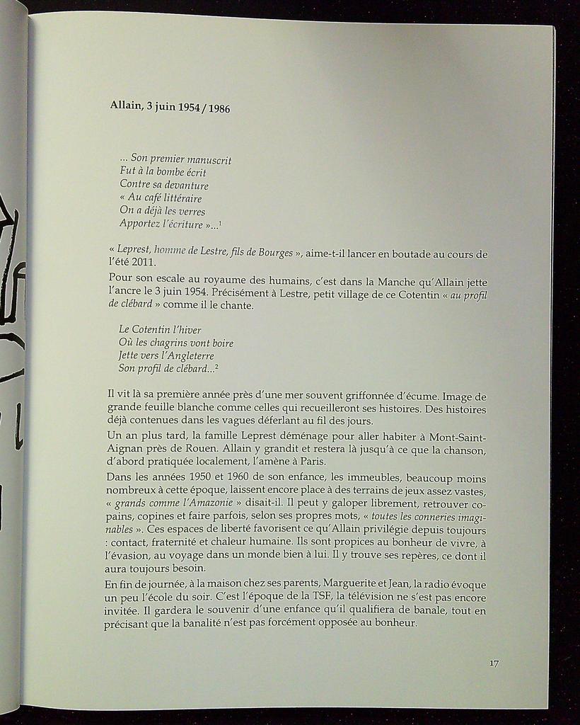Livre Allain Leprest – Un chemin de tempête – Non-fiction – Biographie illustrée