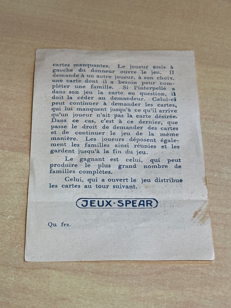 Jeu De Cartes – Jeux Spear – Jouet – Le Tour Du Monde Vintage 7 familles