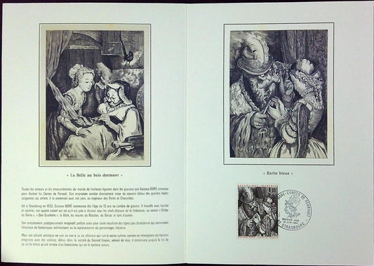 Gustave Doré Contes de Perrault Enveloppe Dépliant Timbre 1er jour Encart Fdc Yvert et Tellier