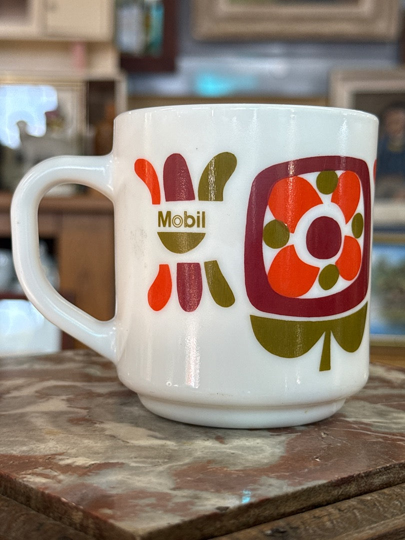 Mug – Mobil – Tasse – Vintage opaline fleur orange