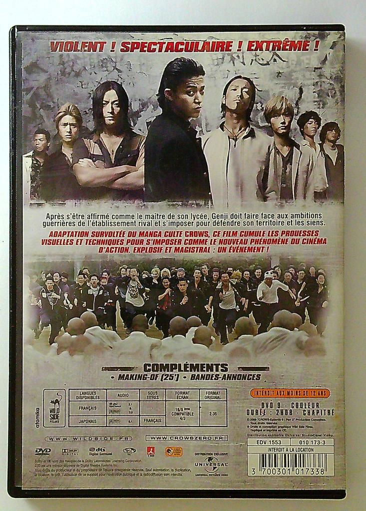 Dvd Crows Zero Ii - Film de Takashi Miike - Wild Side