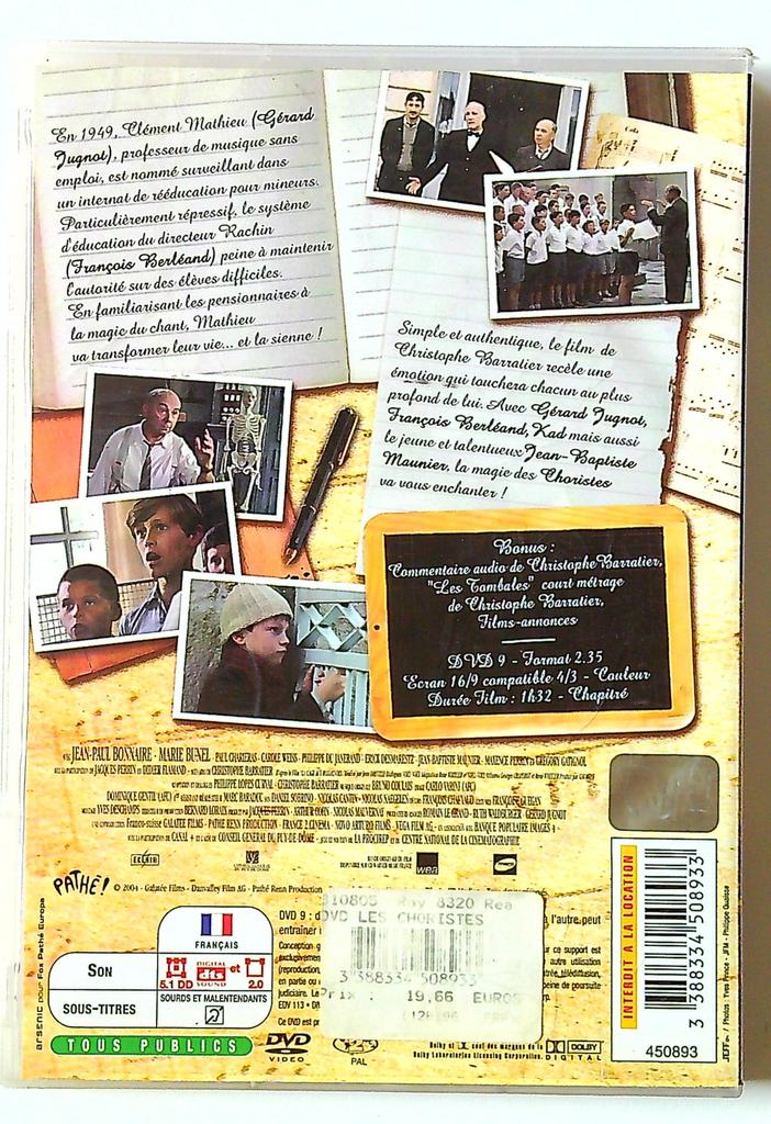 Dvd Les Choristes Film Christophe Barratier
