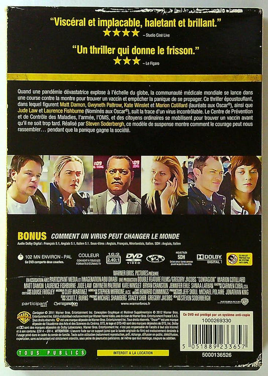 Dvd Contagion Film Thriller Matt Damon