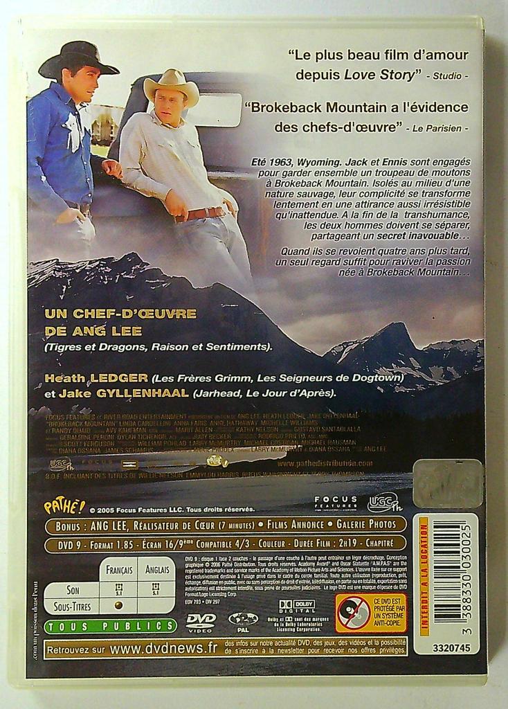 Dvd Le secret de Brokeback Mountain drame