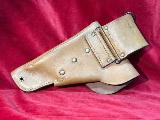 Holster cuir beige vintage militaire