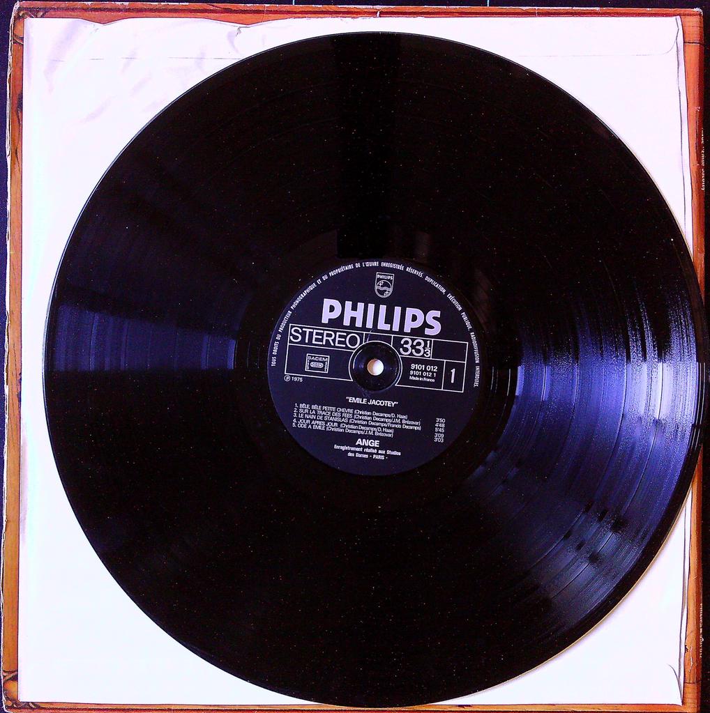 Disque vinyle album Emile Jacotey Ange Philips