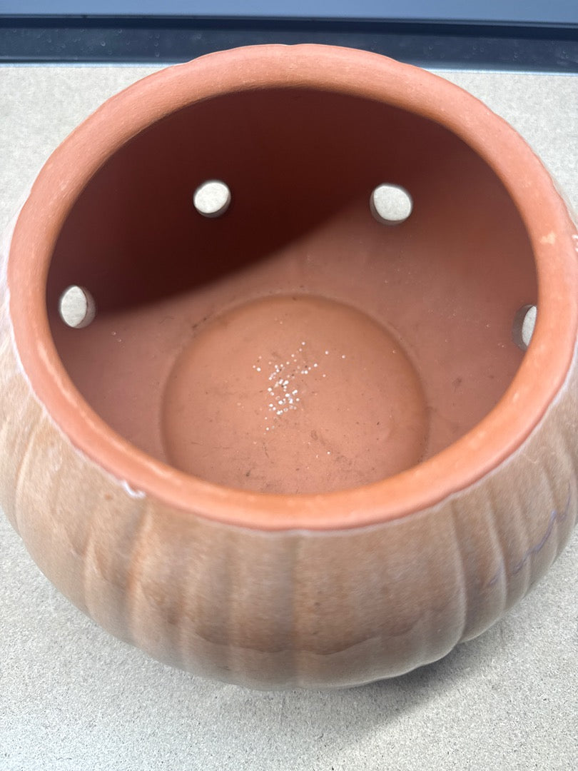 Pot à oignons – Céramique – Conservation – Vintage terre cuite