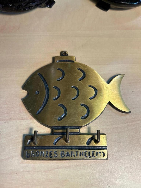 Support pour Clés en Bronze Barthelemy représentant un poisson