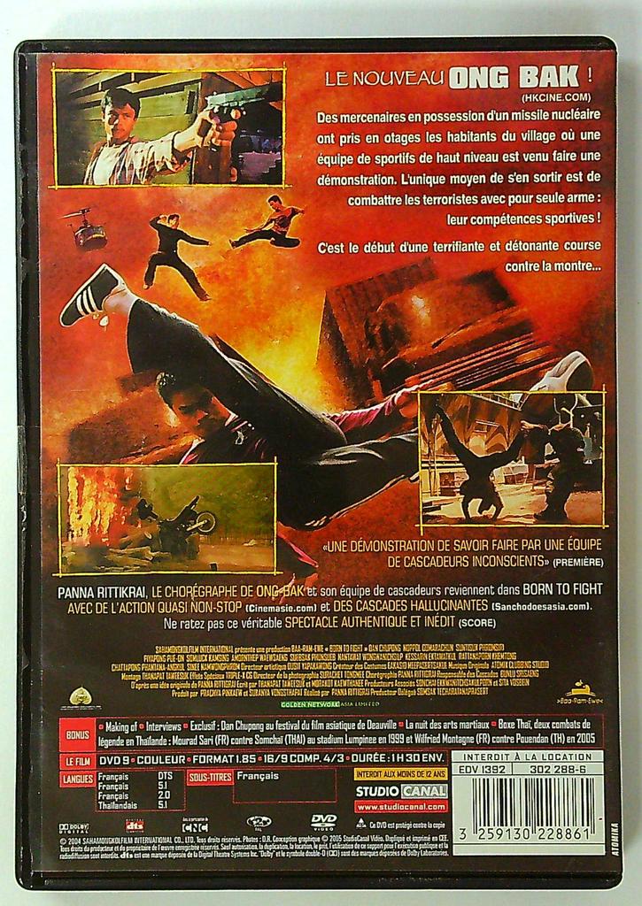 Dvd Born to Fight - Film Action Studio Canal