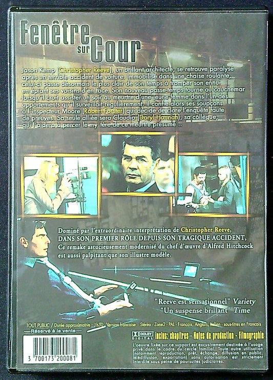 Dvd Fenêtre sur Cour – Christopher Reeve – Divertissement – Thriller suspense