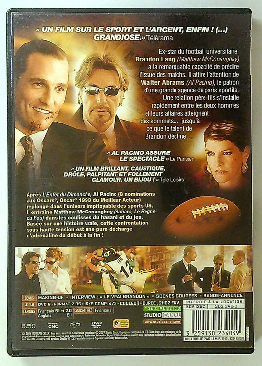 Dvd Two for the Money Al Pacino Matthew Mcconaughey