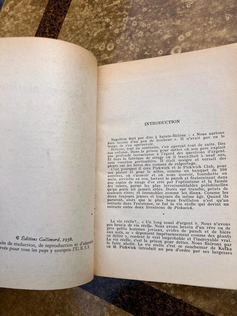Lot de Livres Dickens Monsieur Pickwick tome 1 et 2