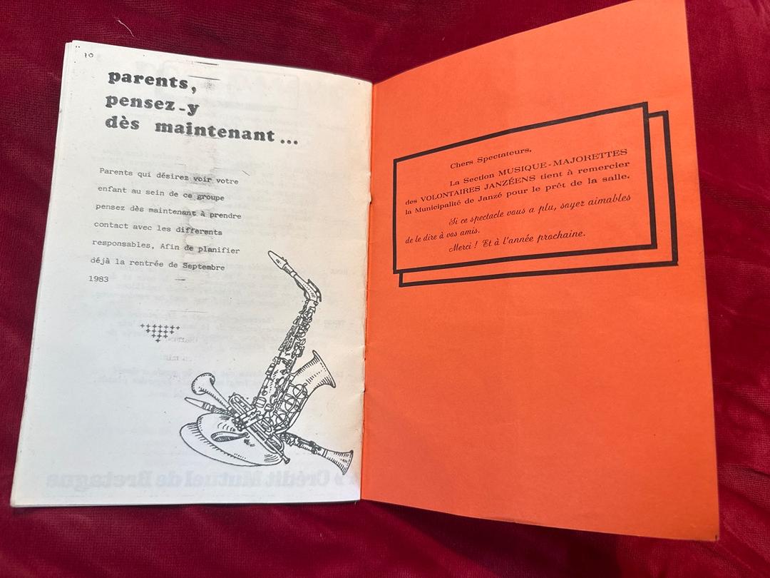 Programme de gala – Janzé 1982 – Souvenir – Majorettes